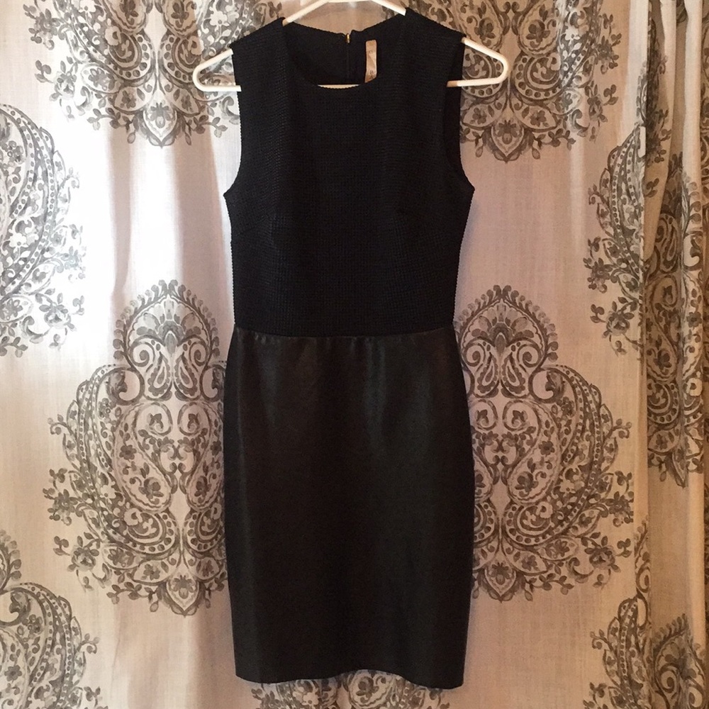 Bailey44 combo leather dress